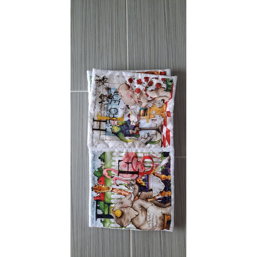 Hungry Animal Alphabet Cloth Book Toddler Soft Fabric Storybook Educational Toy - Picture 4 of 9